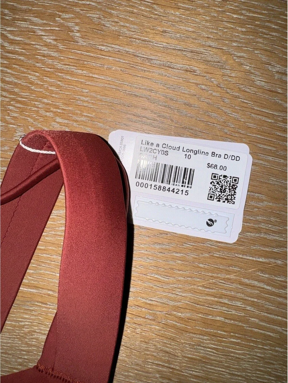 Lululemon Like a Cloud Longline Bra D/DD Cup SIZE 10 Cranberry Charm NWT